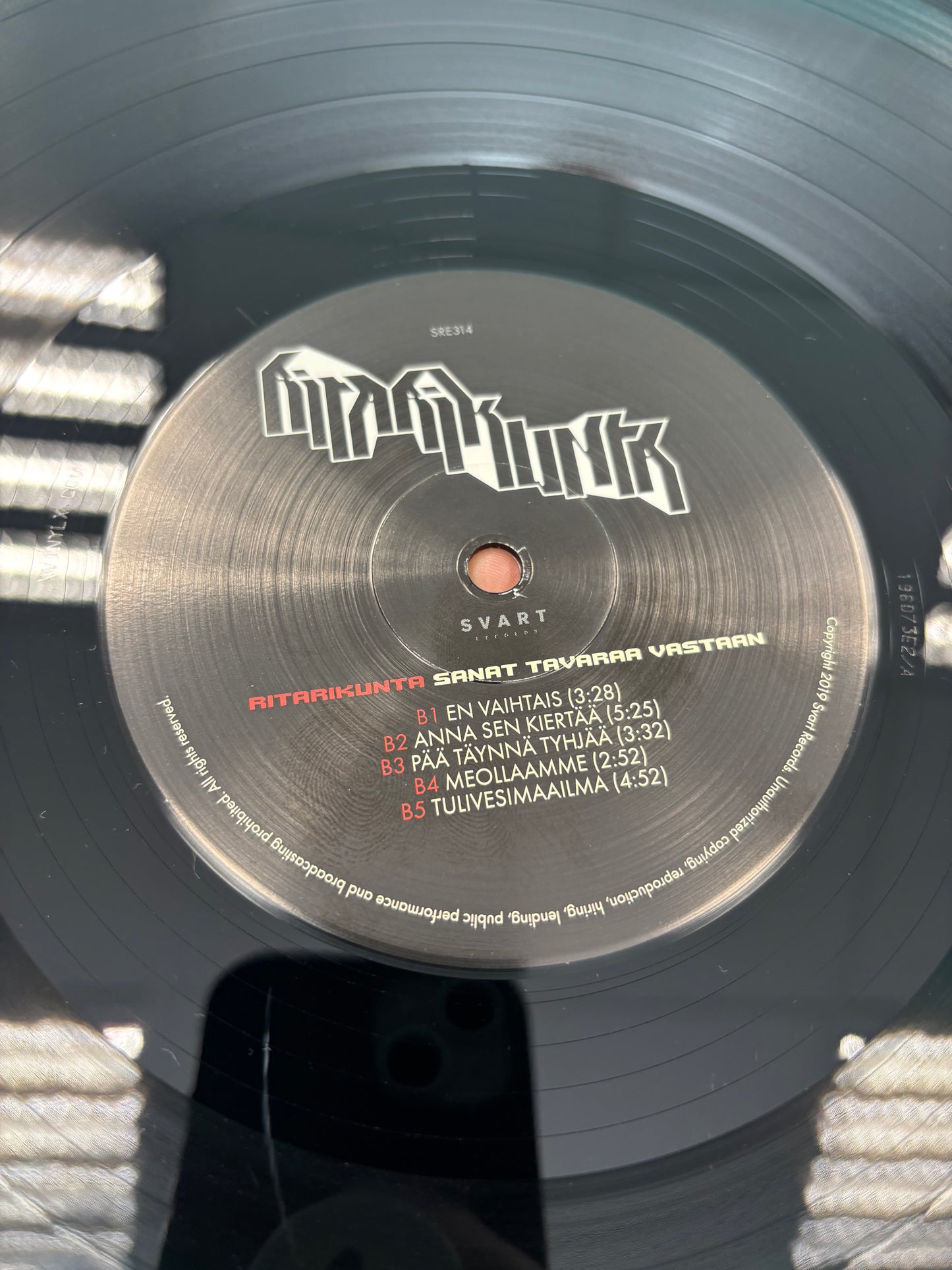 Ritarikunta: Sanat Tavaraa Vastaan, 2LP, gatefold, black vinyls, reissue, Svart Records, Finland 2019