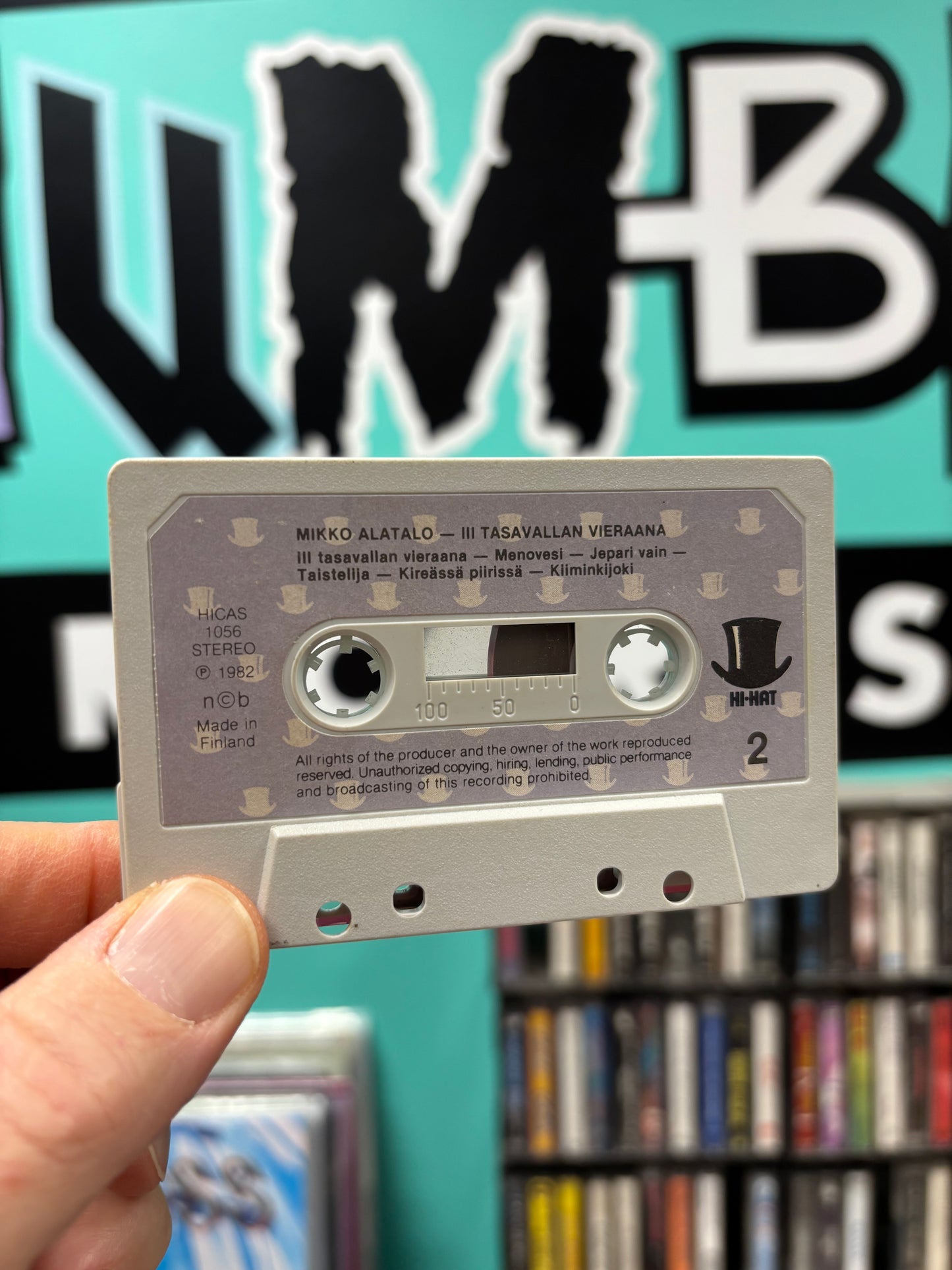 Mikko Alatalo: III Tasavallan vieraana, cassette, Only pressing cassette pressing, Hi-Hat, Finland 1982