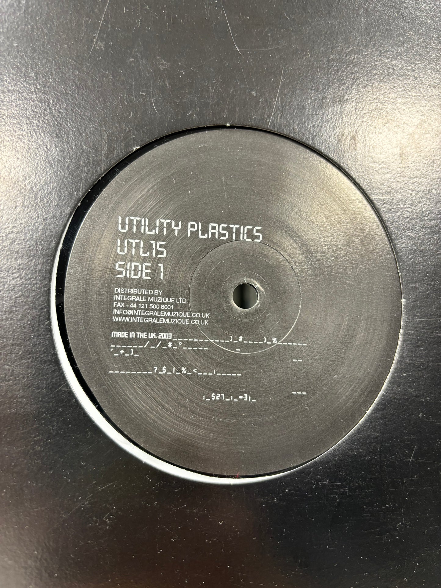 Richard Turner: Utility Plastics Vol. 15, 12inch, Only pressing, Utility Plastics, UK 2003