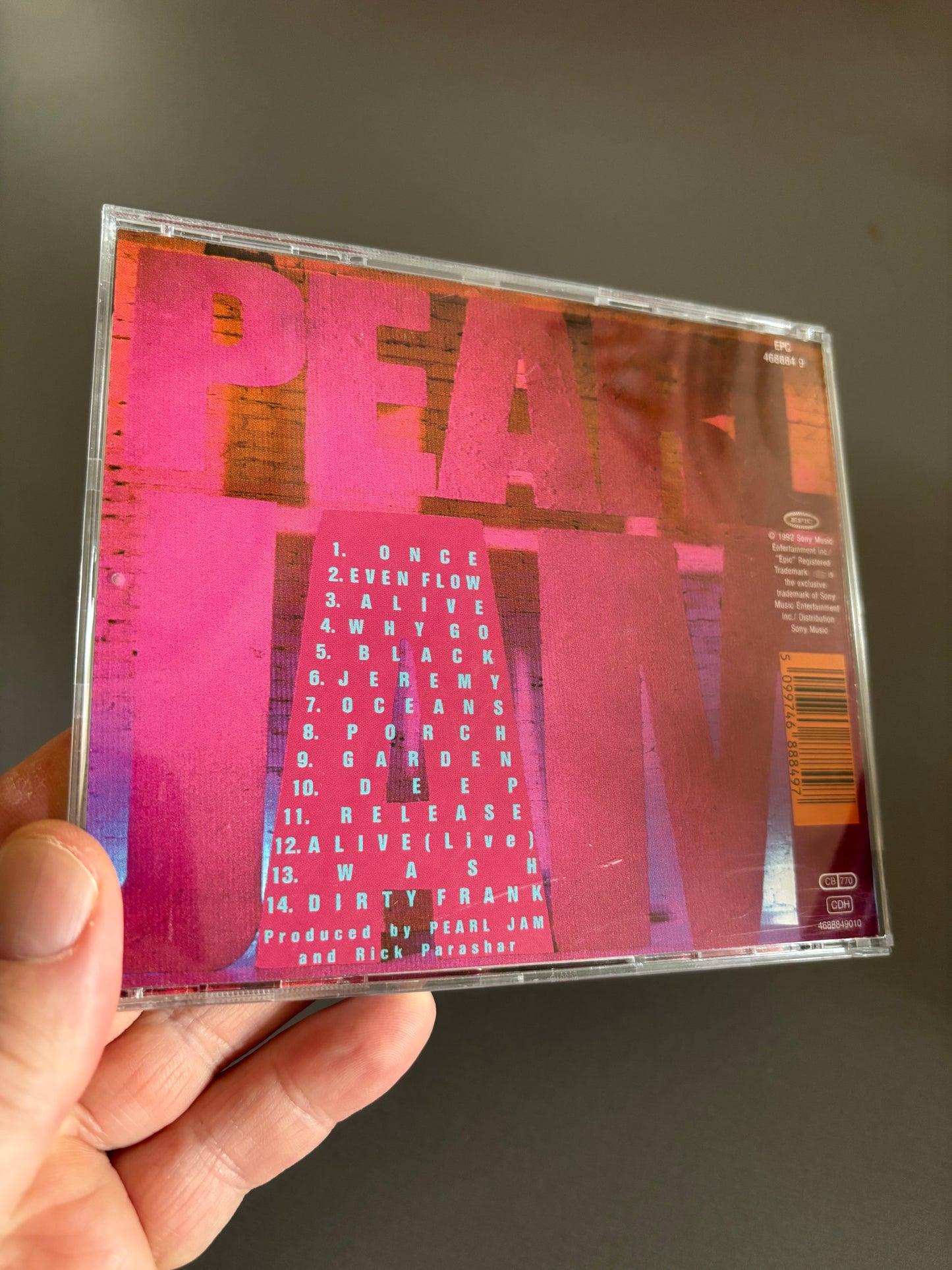 Pearl Jam: Ten, CD, reissue, Epic, Europe year?
