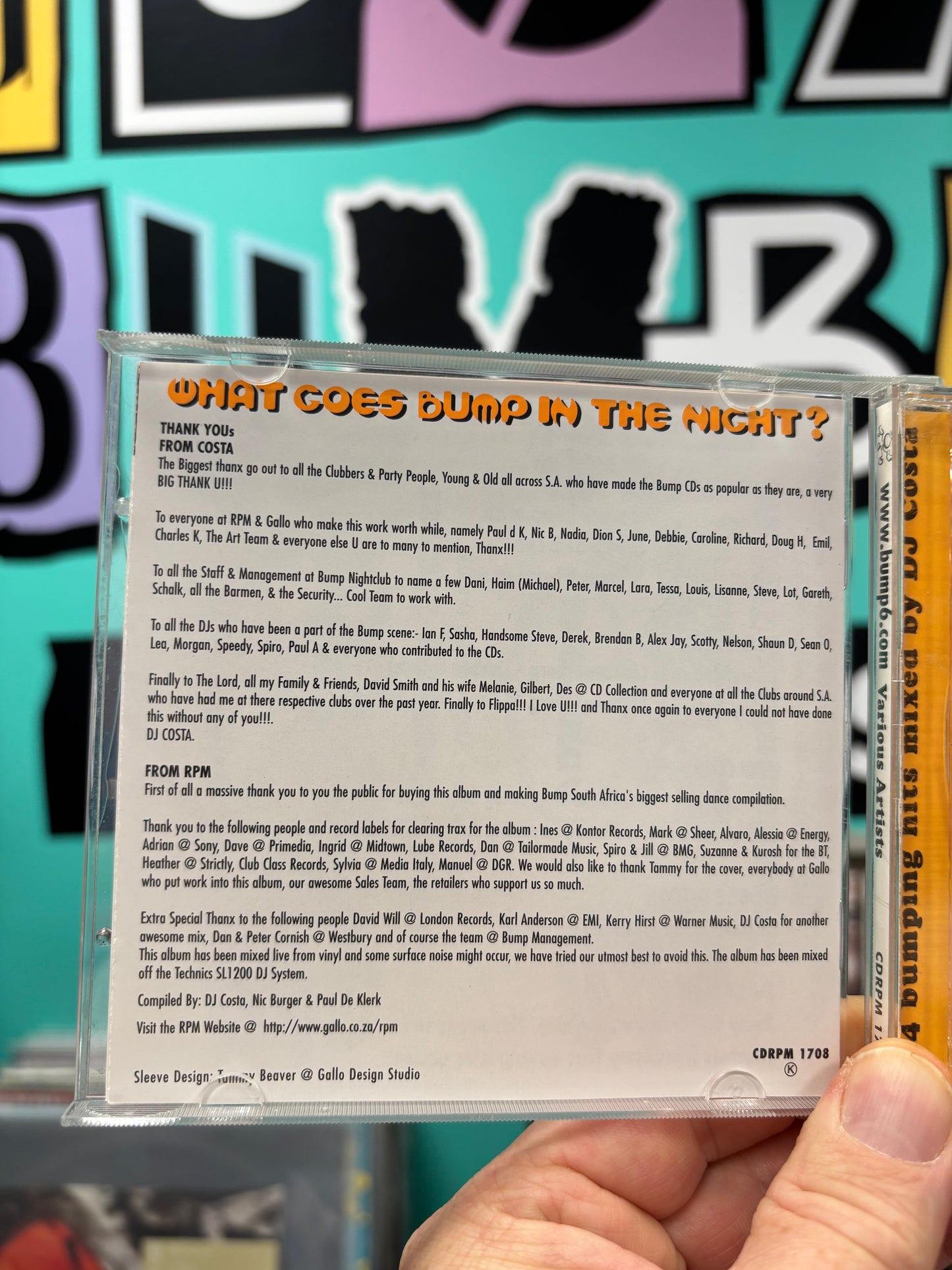 Bumb 6, CD, Only pressing, Compilation, Mixed, RPM Dance, South Africa 2000