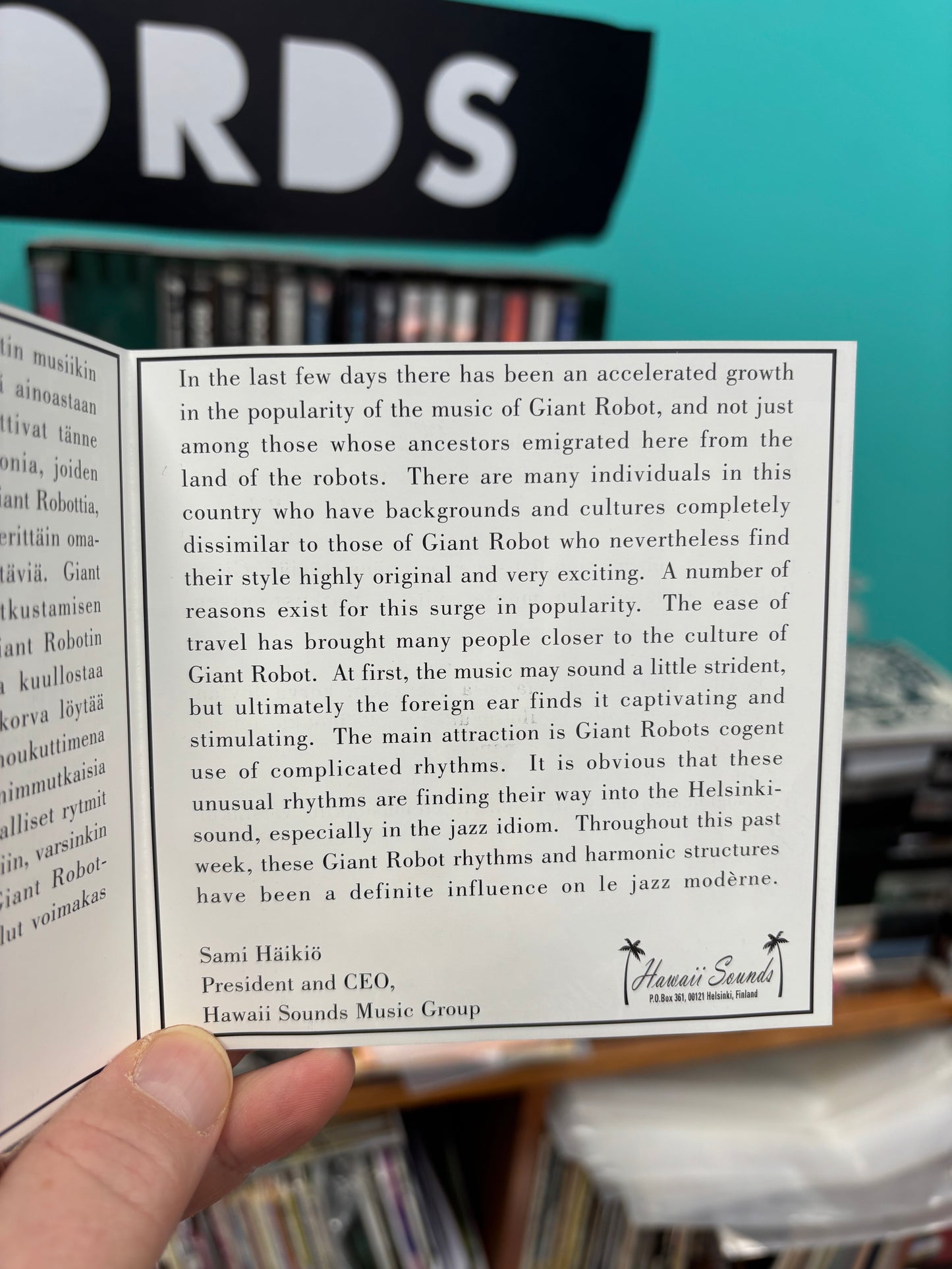 Giant Robot: Helsinki Rock City, CD, Only CD pressing, Maxi-Single, Hawaii Sounds, Finland 1999