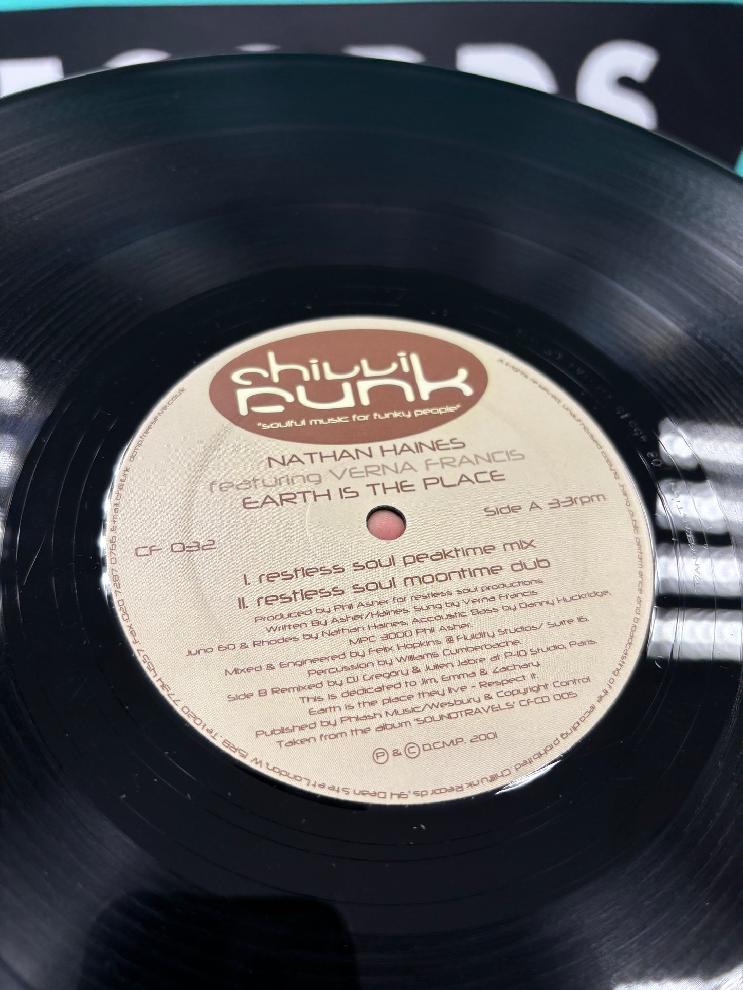 Nathan Haines: Earth Is The Place, 12inch, 1st pressing, Chillifunk Records, UK 2001