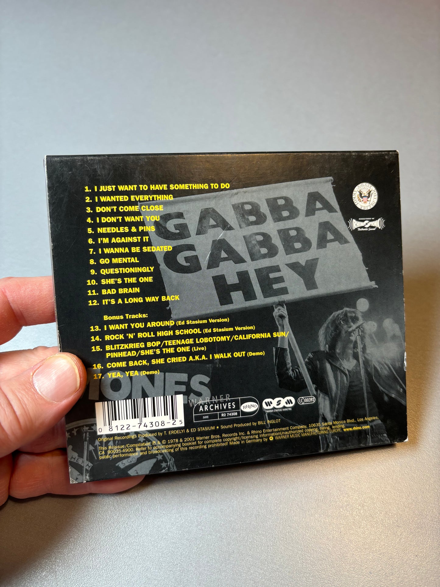 Ramones: Road To Ruin, CD, reissue, remastered, Rhino Records, Sire, Warner Archives, Europe 2001