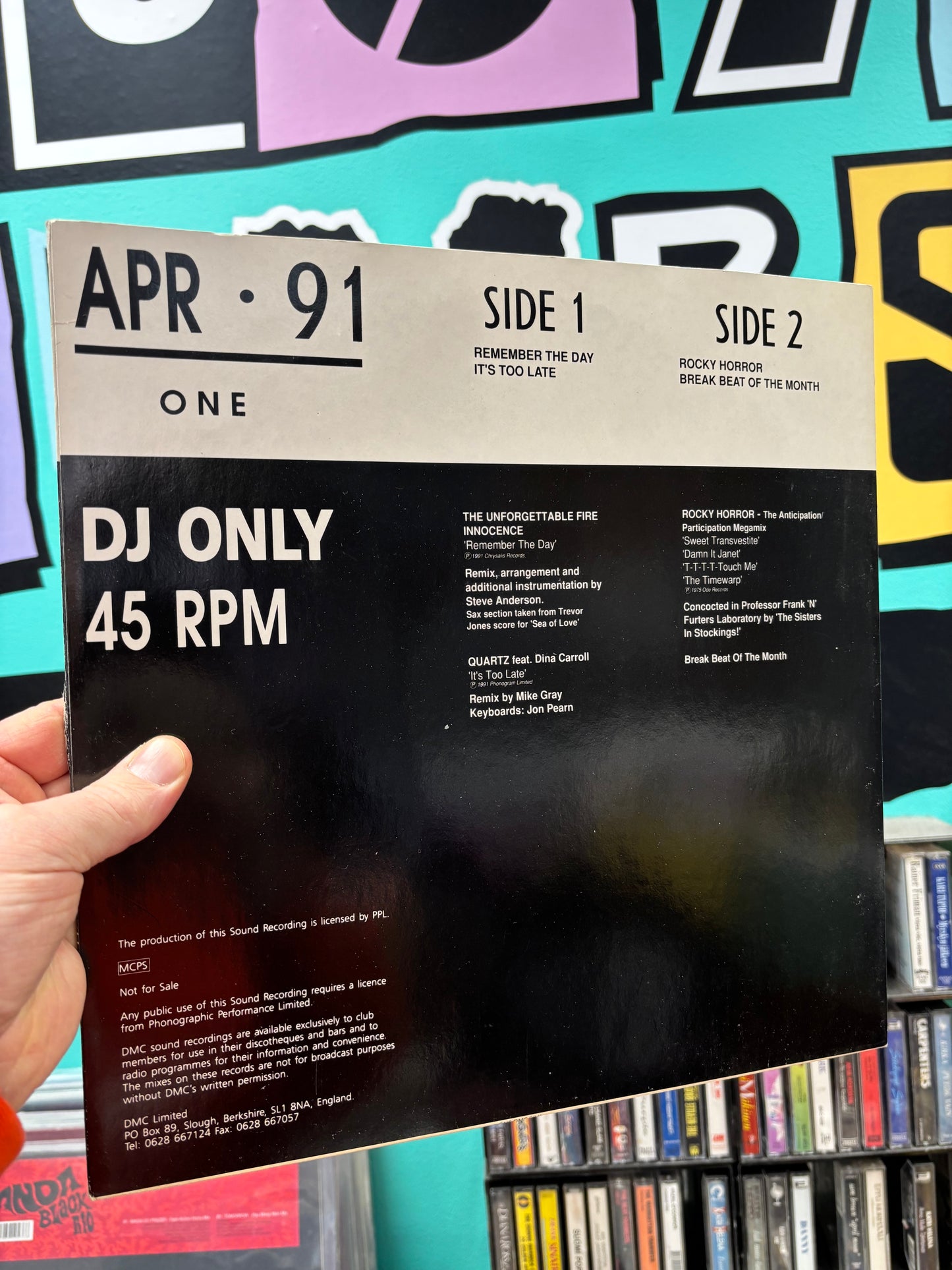 DMC - April - 91 - One, 12inch, Only pressing, Partially Mixed, DMC, UK 1991