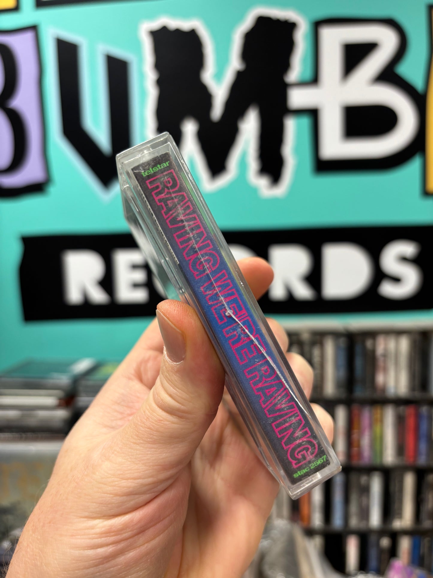 Raving We’re Raving, cassette, Only cassette pressing, Compilation, Telstar, UK & Ireland 1992