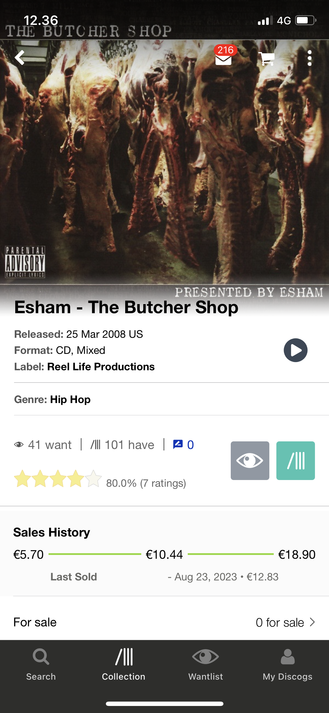 HULLU VARASTOALE -20%‼️‼️‼️Esham: The Butcher Shop, 1st and only pressing, US 2008