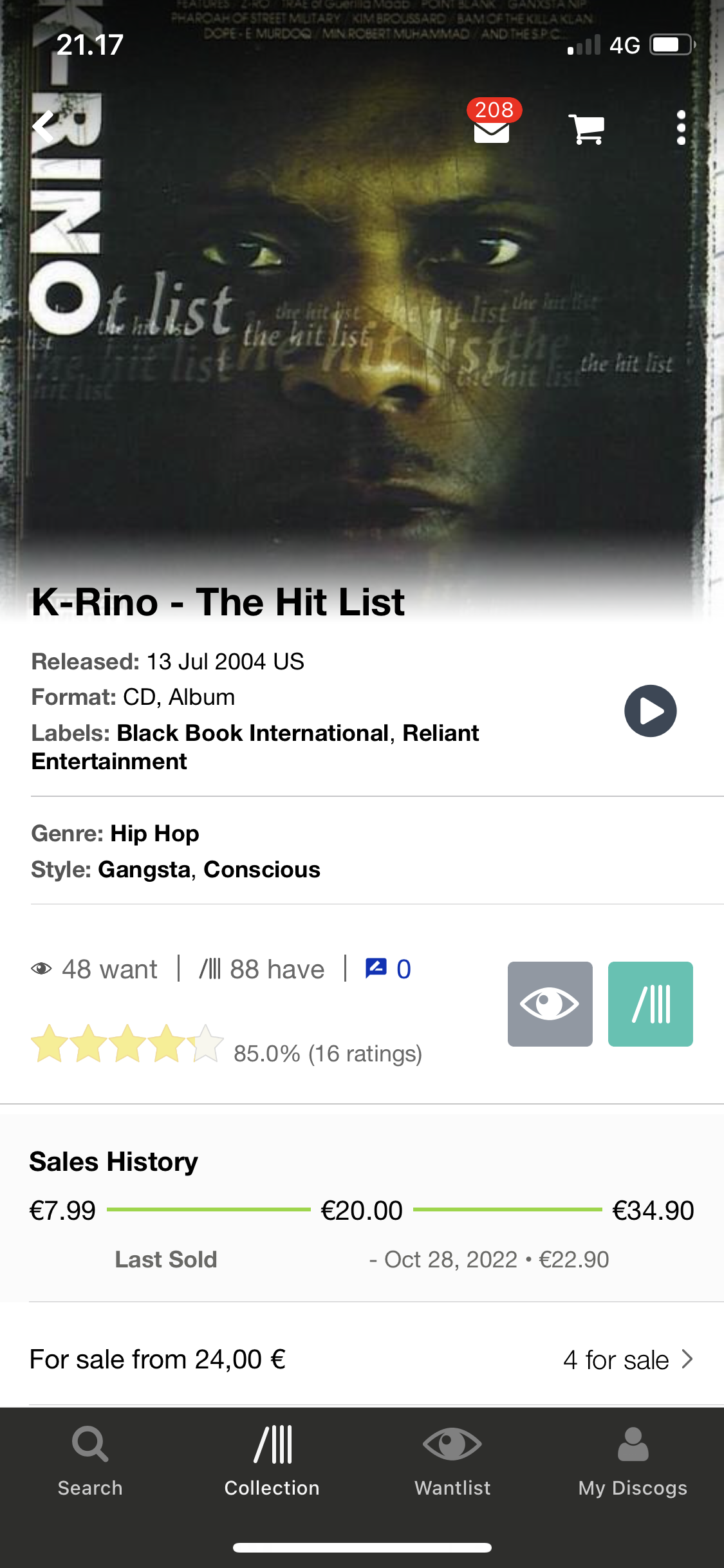 HULLU VARASTOALE -20%‼️‼️‼️K-Rino: The Hit List, 1st pressing, US 2004