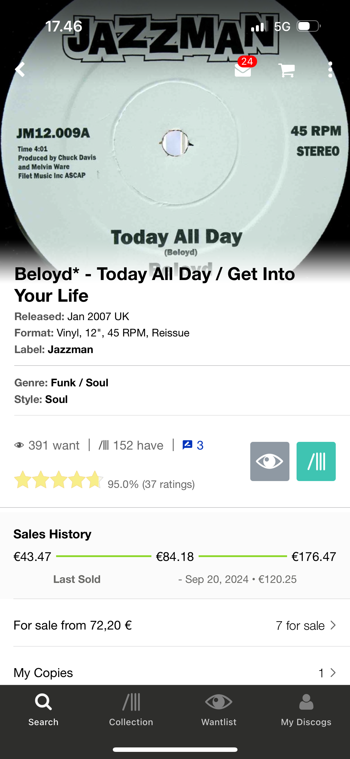 Beloyd: Today All Day/Get Into Your Life, 12inch, reissue, Jazzman, UK 2007