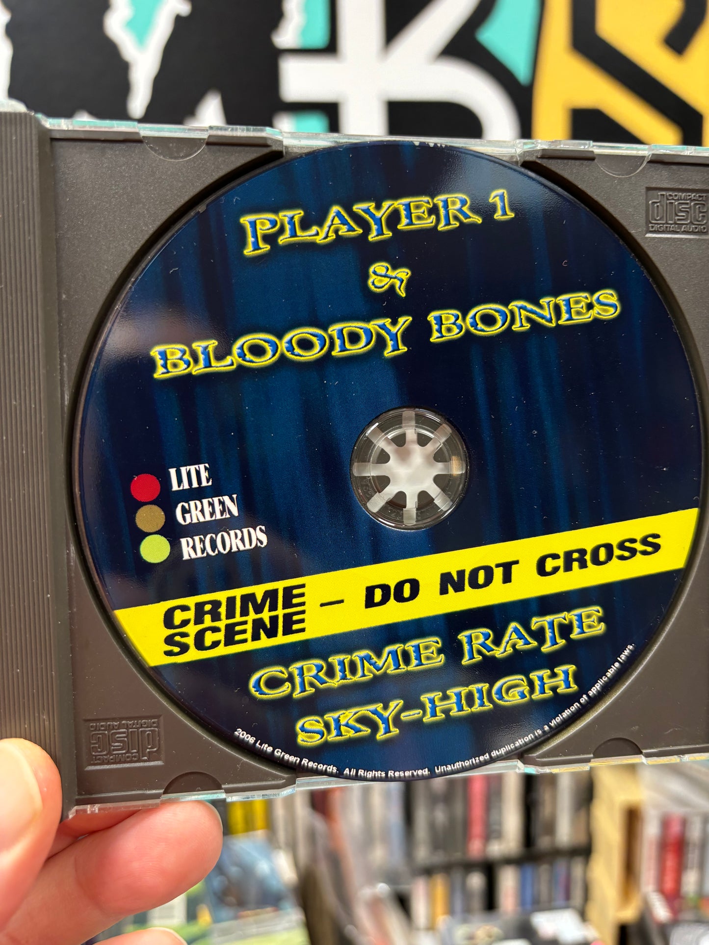 DJ Sound Presents PLAYER 1 & BLOODY BONES: Crime Rate Sky High, CDr, reissue, remastered, US  2006?