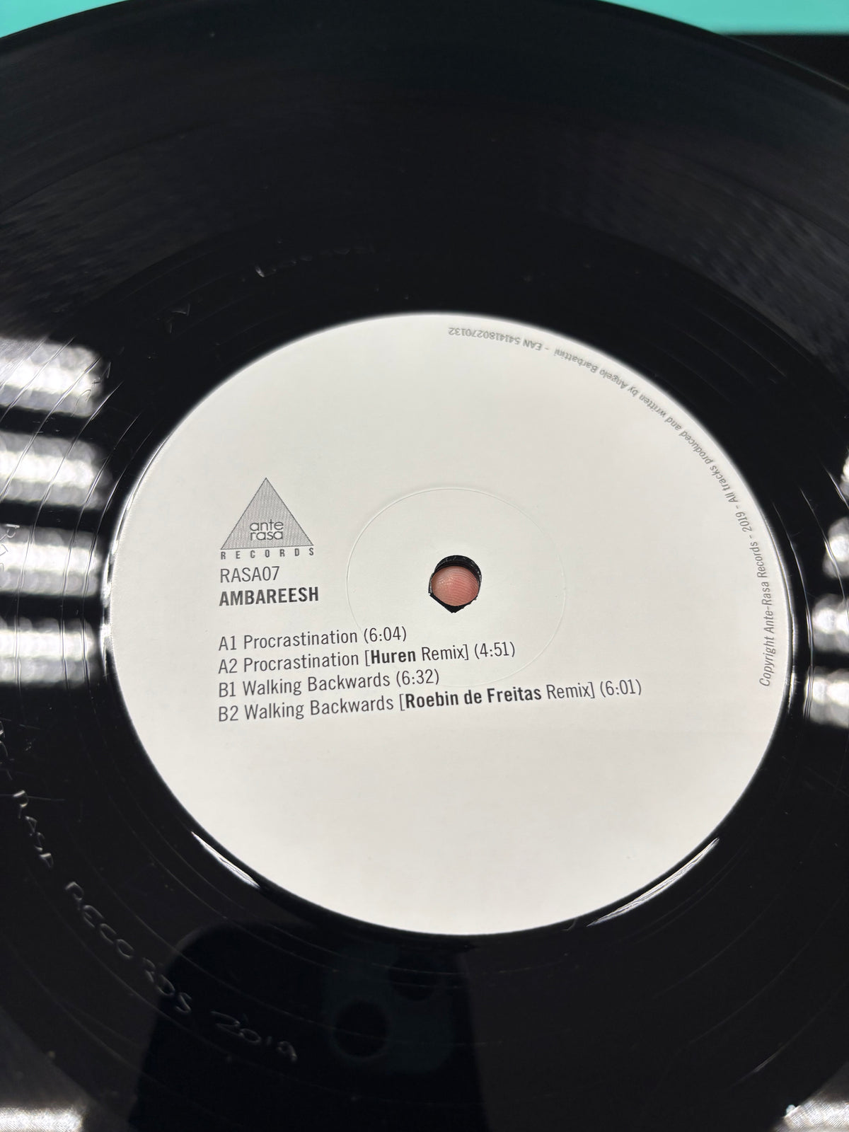 Ambareesh: Procrastination, 12inch, EP, Limited Edition, Only pressing, Ante-Rasa, Belgium 2019
