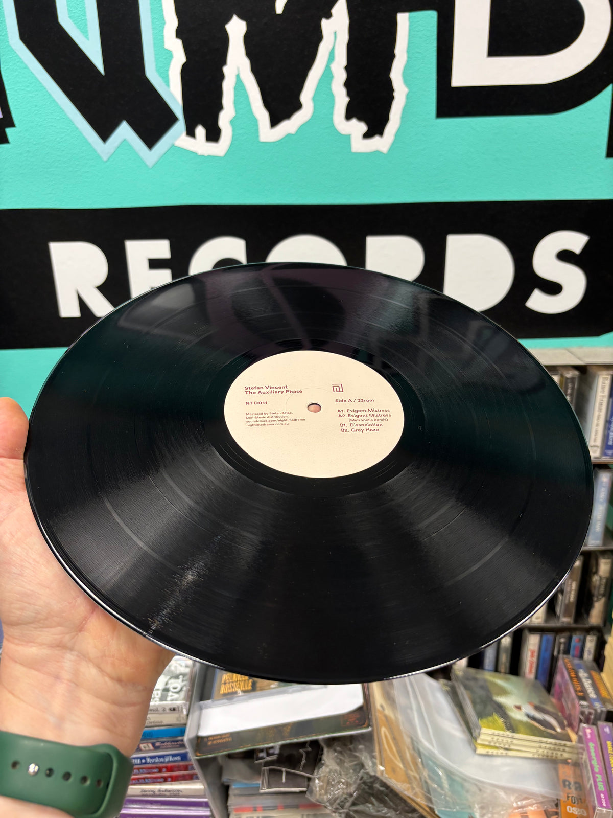 Stefan Vincent: The Auxiliary Phase, 12inch, Only pressing, Nightime Drama, Australia 2019