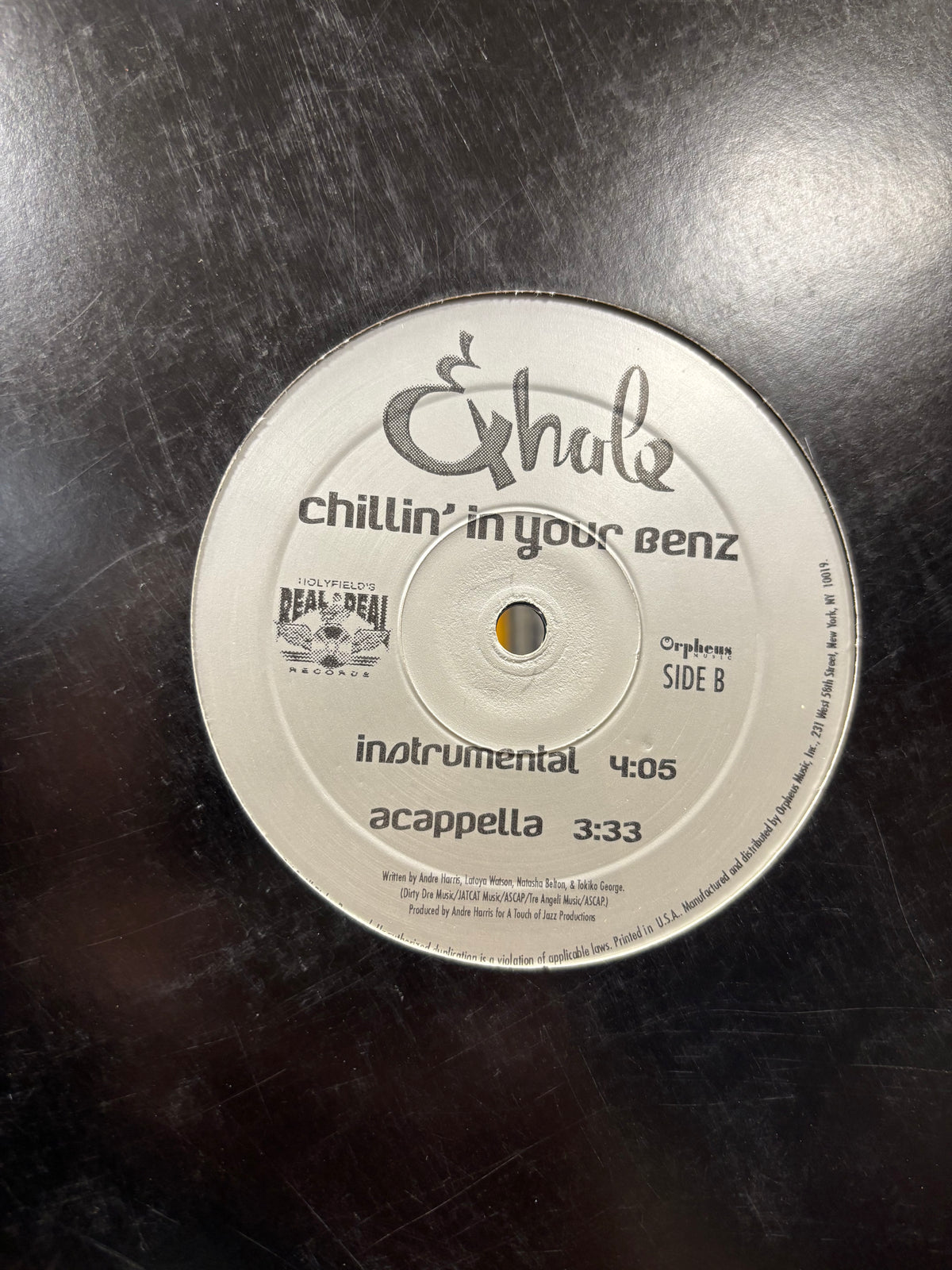 Exhale: Chillin’ In Your Benz, 12inch, 1st pressing, Only official vinyl pressing, Orpheus Records, US 2001