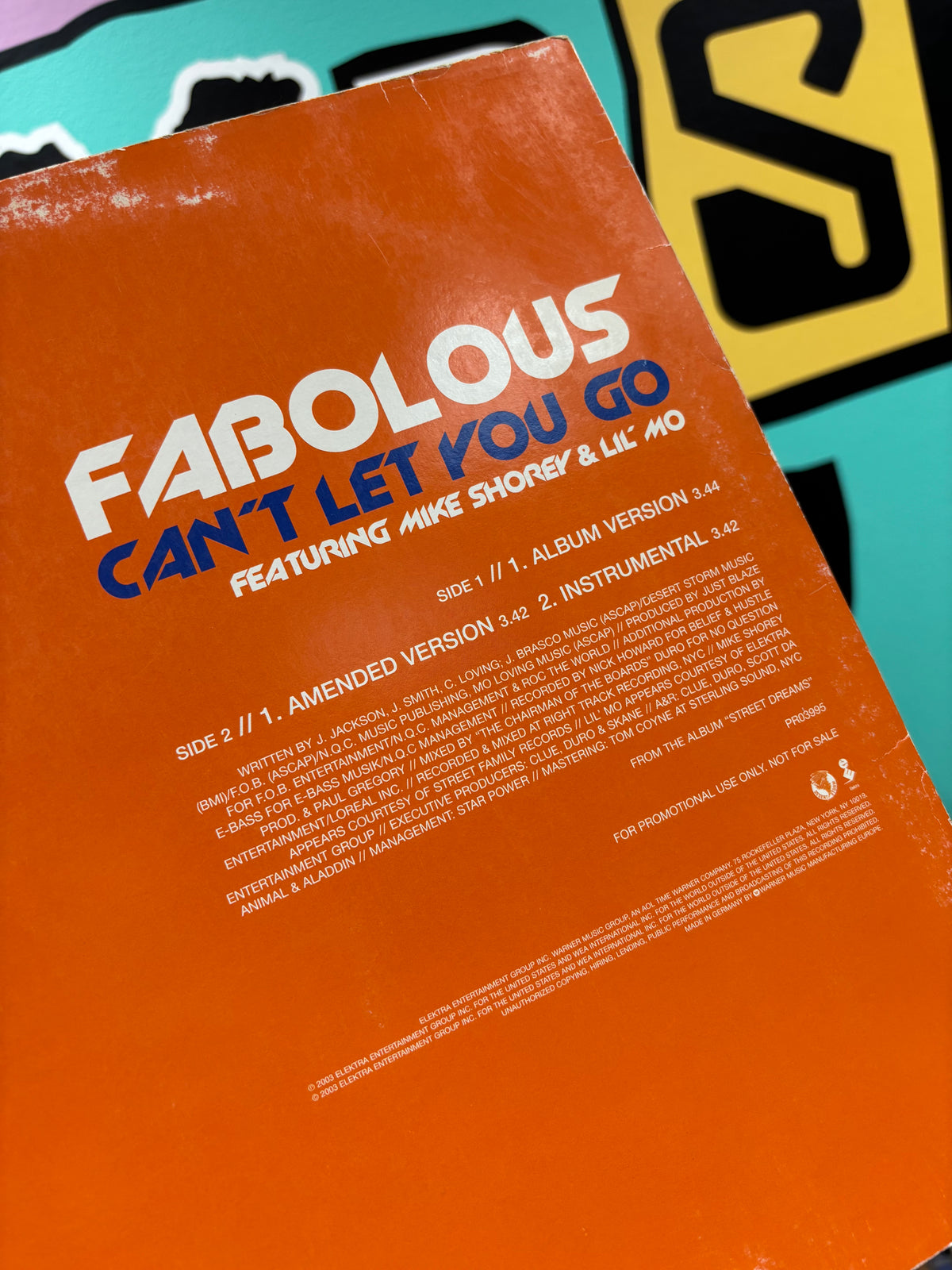 Fabolous: Can’t Let You Go, 12inch, promo, Elektra, Europe 2003