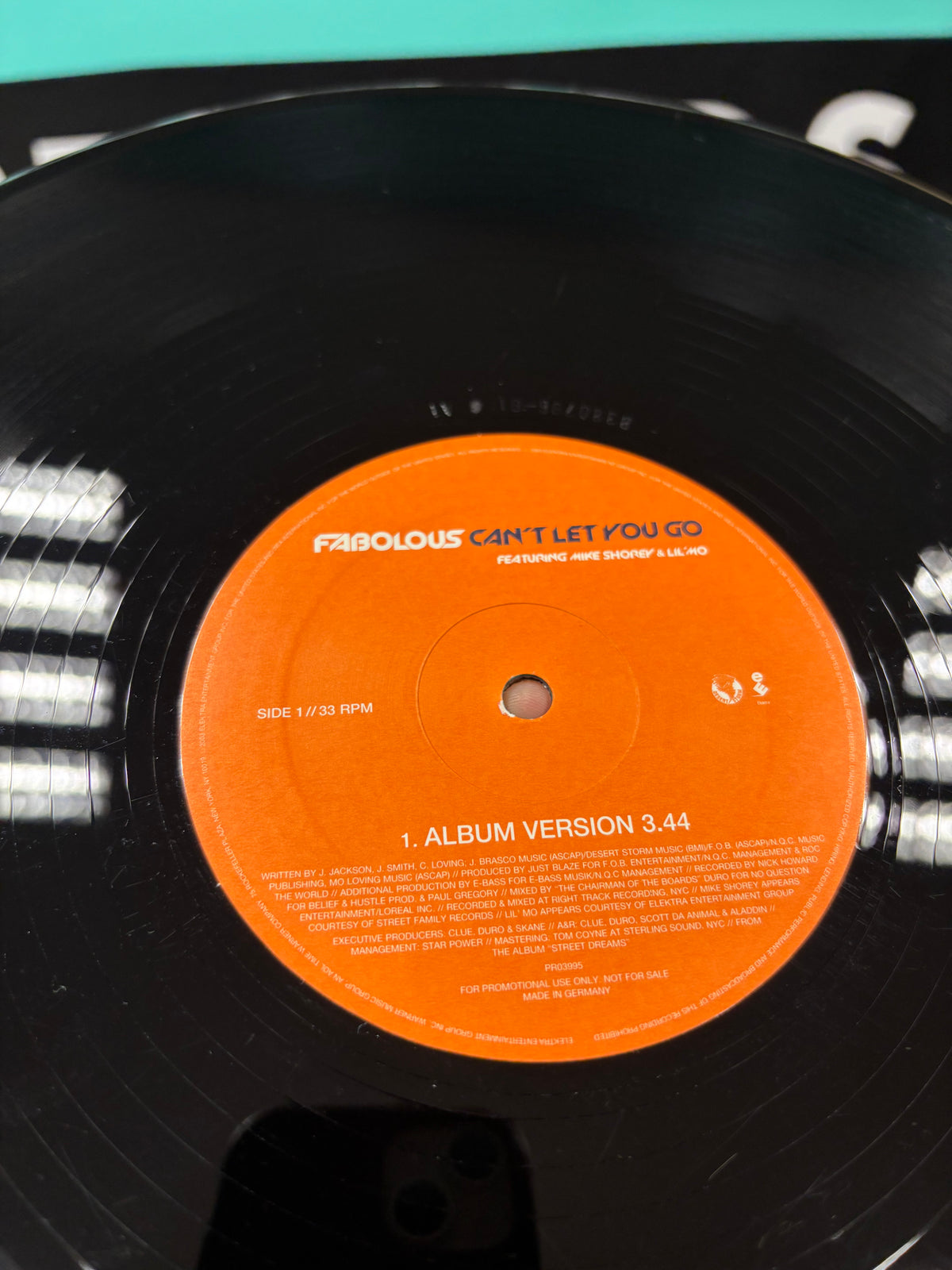 Fabolous: Can’t Let You Go, 12inch, promo, Elektra, Europe 2003