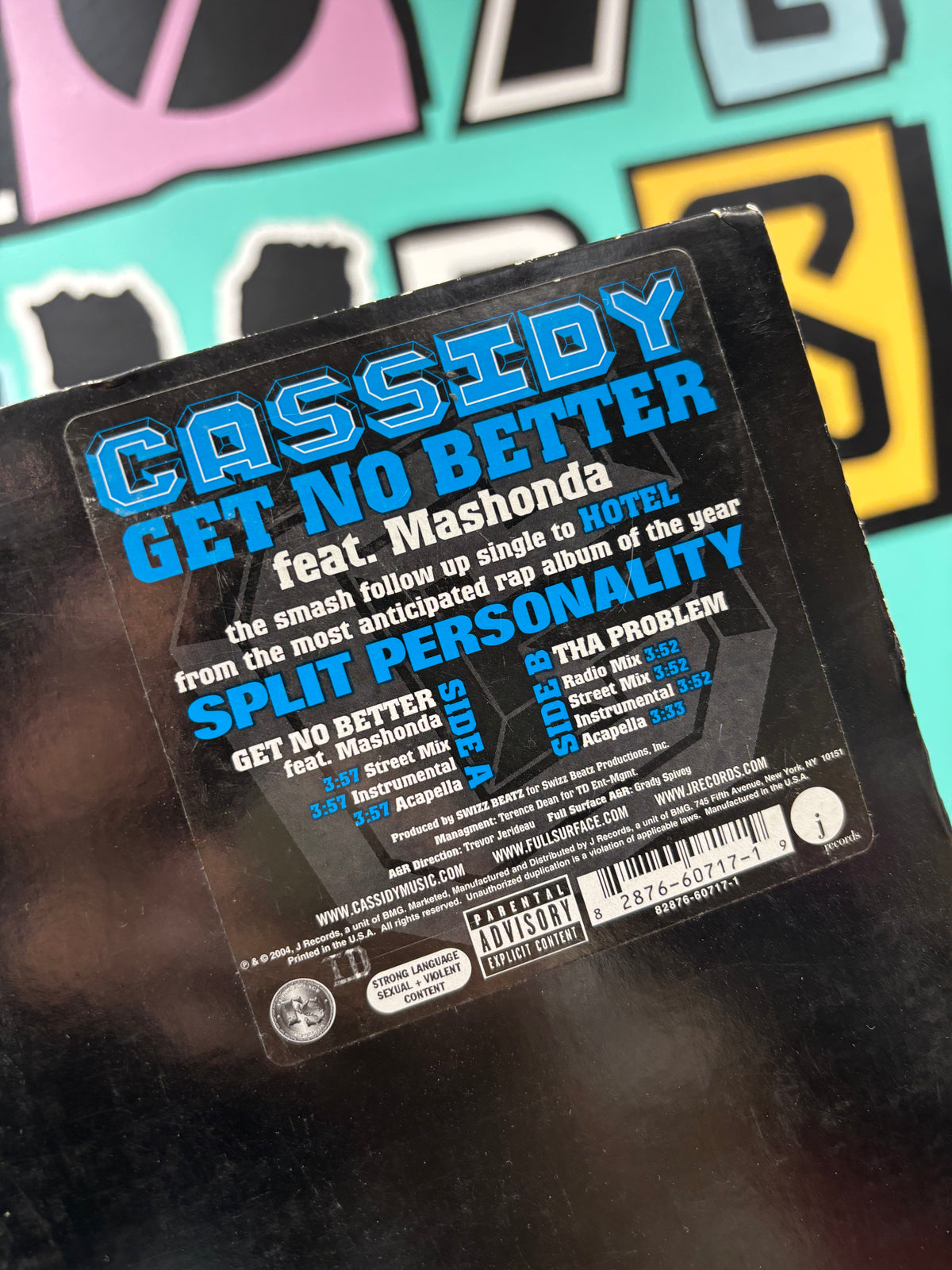 Cassidy: Get No Better, 12inch, 1st pressing, J Records, US 2004