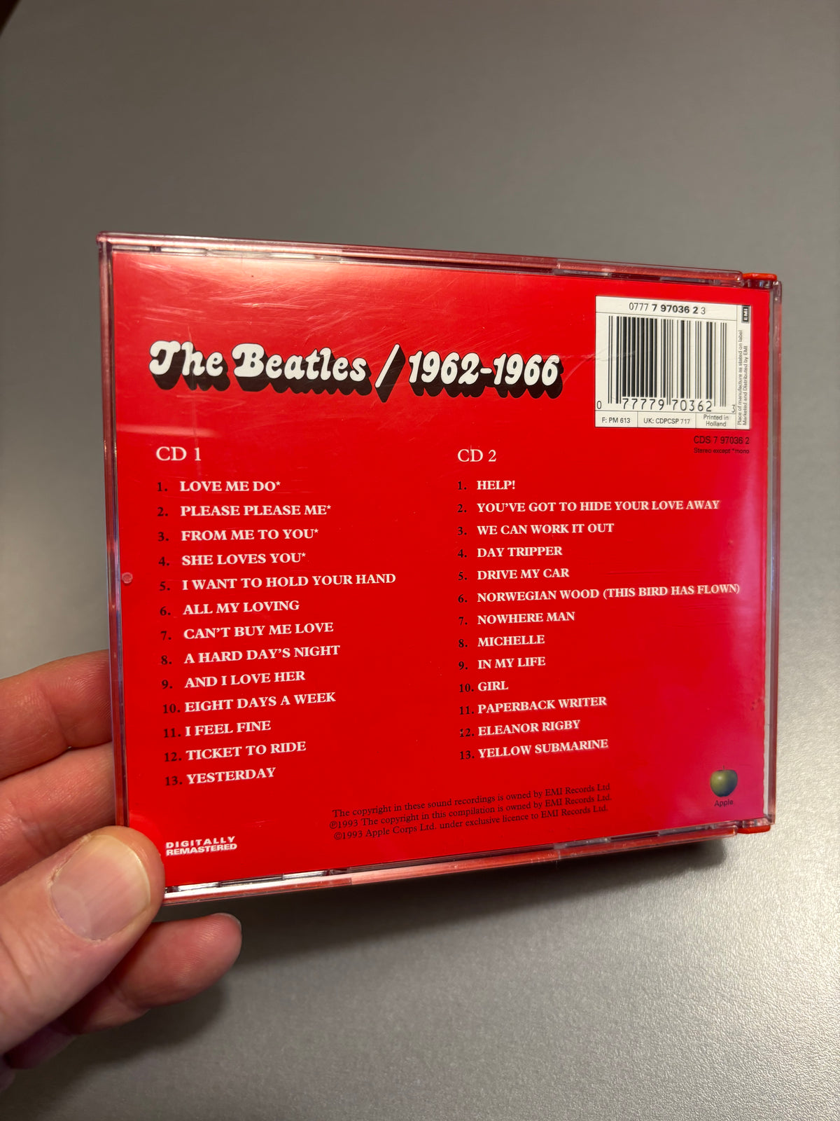 The Beatles: 1962-1966, 2CD, compilation, reissue, remastered, Fatbox, Apple Records, Europe 1993?